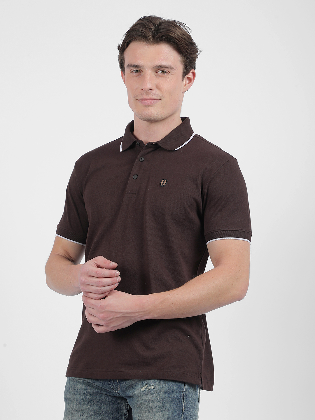 Numero Uno Men Chocolate Brown Polo T-Shirt